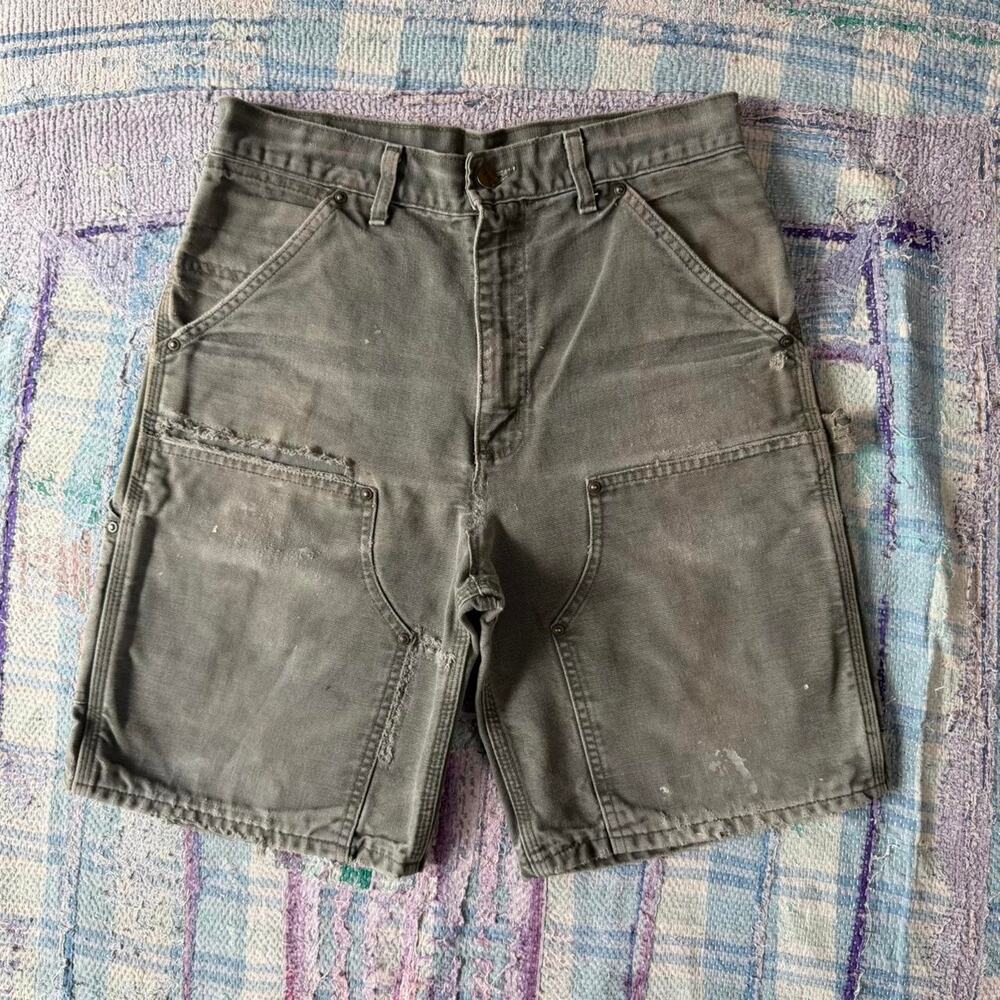 Carhartt B80 MOS Green Double Front Knee SHORTS Moss size 30